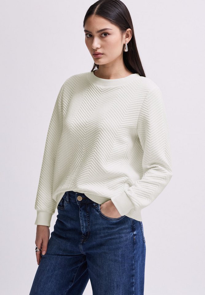 STREET ONE STUDIO Langarmshirt aus softem Materialmix von STREET ONE STUDIO