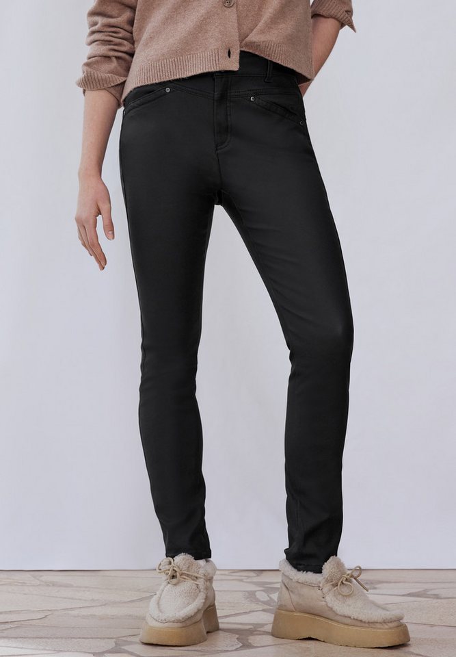 STREET ONE STUDIO Lederimitathose Middle Waist von STREET ONE STUDIO