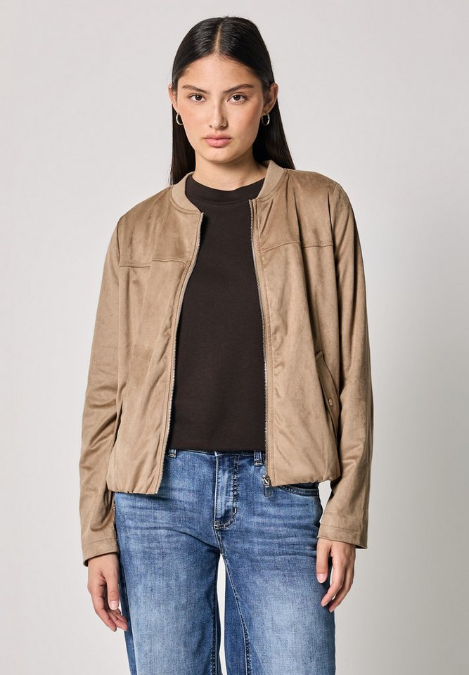 STREET ONE STUDIO Lederimitatjacke mit Rundhalsausschnitt von STREET ONE STUDIO