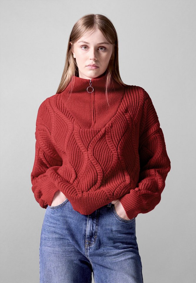 STREET ONE STUDIO Rollkragenpullover aus softem Materialmix von STREET ONE STUDIO