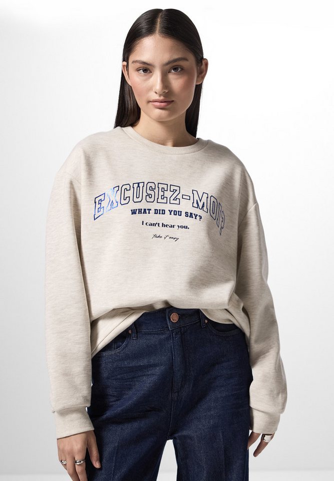 STREET ONE STUDIO Rundhalspullover mit Wording von STREET ONE STUDIO