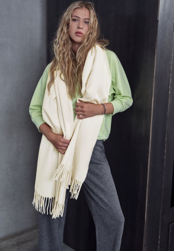 STREET ONE STUDIO Schal, mit Fransen am Saum von STREET ONE STUDIO