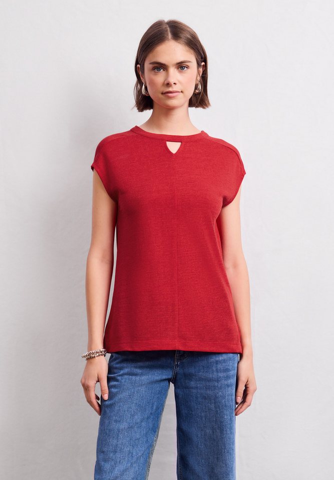 STREET ONE STUDIO T-Shirt aus elastischem Materialmix von STREET ONE STUDIO