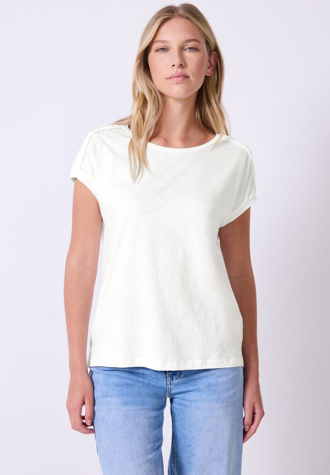 STREET ONE STUDIO T-Shirt aus elastischem Materialmix von STREET ONE STUDIO