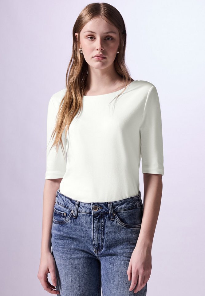 STREET ONE STUDIO T-Shirt aus softem Materialmix von STREET ONE STUDIO