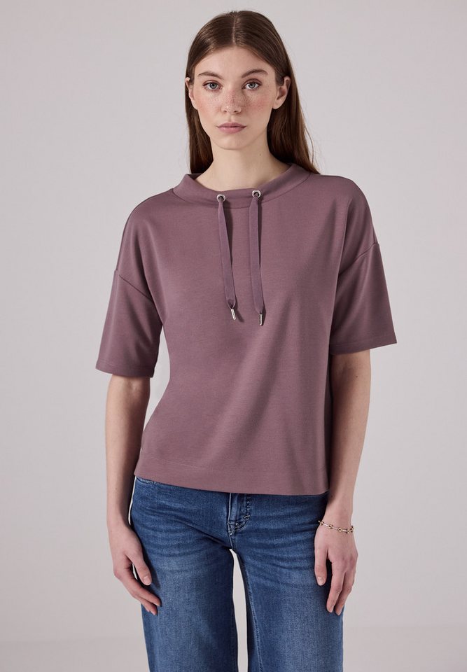 STREET ONE STUDIO T-Shirt mit Tunnelzugband am Kragen von STREET ONE STUDIO