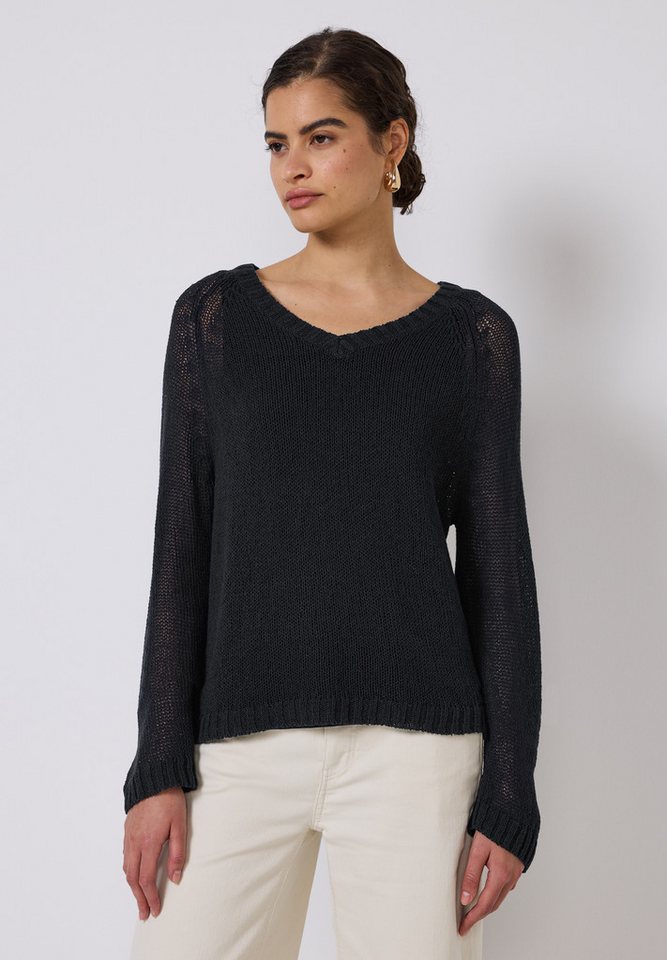 STREET ONE STUDIO V-Ausschnitt-Pullover mit grober Struktur von STREET ONE STUDIO