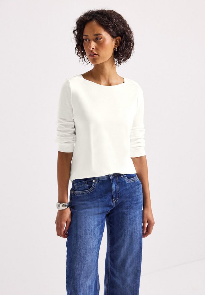 STREET ONE 3/4-Arm-Shirt U-Boot-Ausschnitt und 3/4-Ärmel mit Bündchen STREET ONE 3/4-Arm-Shirt U-Boot-Ausschnitt und 3/4-Ärmel mit Bündchen von STREET ONE