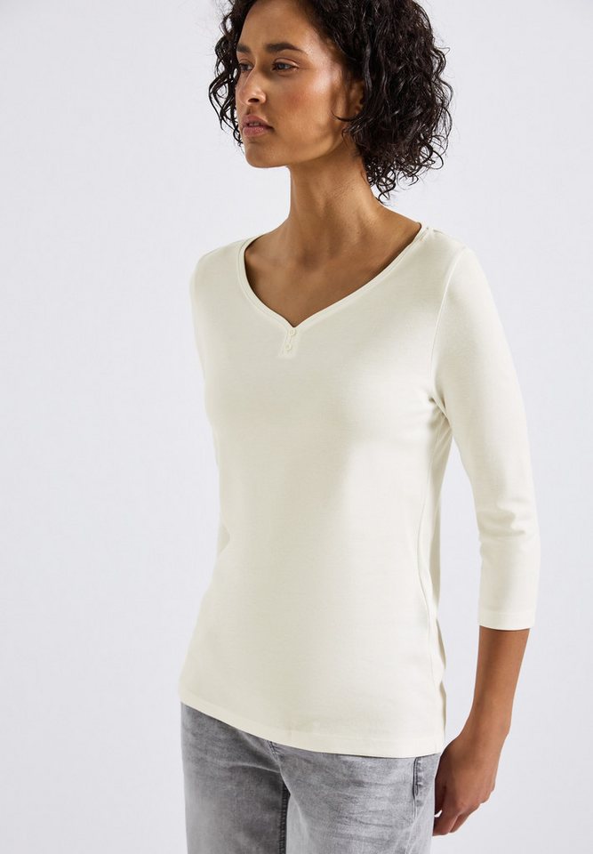 STREET ONE 3/4-Arm-Shirt mit Knopfdetail von STREET ONE