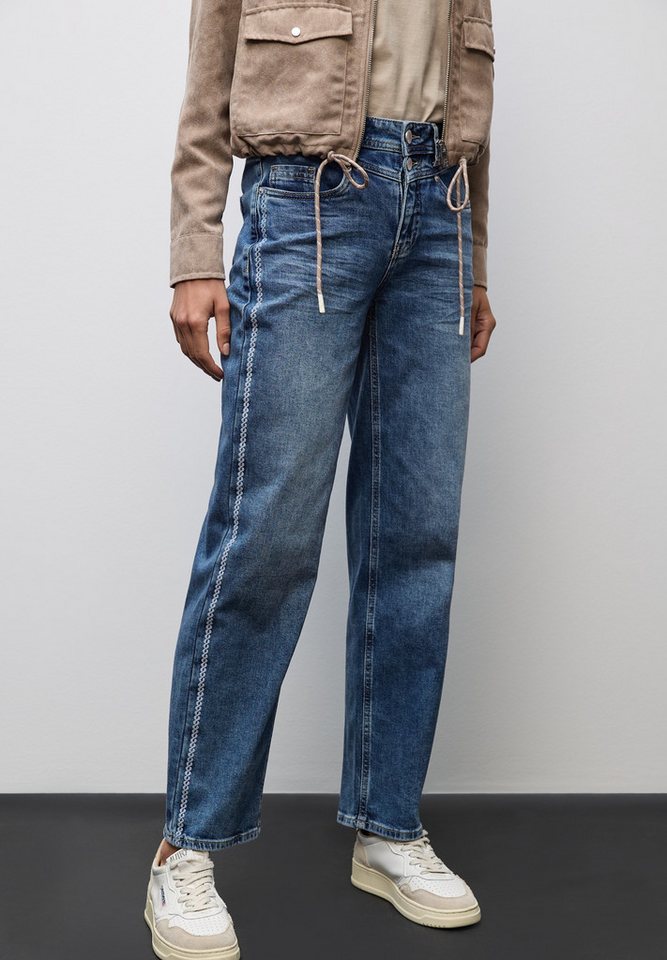 STREET ONE 5-Pocket-Jeans Style Straight Leg mit Gallonstreifen und Stretch von STREET ONE