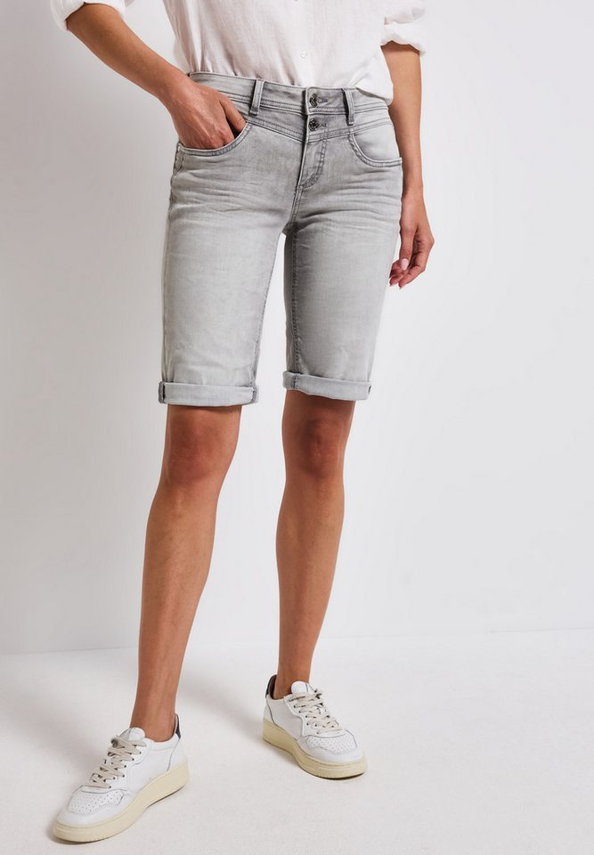 STREET ONE Bermudas Style Jane Sommerhose Jeans mit Slim Legs und Stretch von STREET ONE