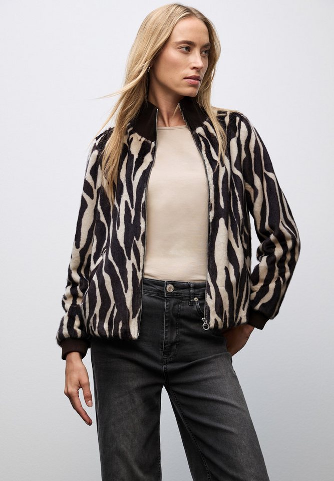 STREET ONE Blouson Fake Fur Zebra Blouson im Animal-Look von STREET ONE