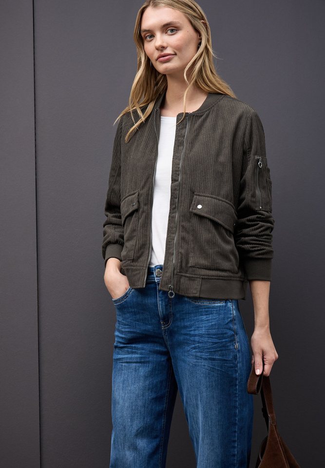 STREET ONE Blouson aus Cord und Langarm mit Bündchen und Zipperdetail STREET ONE Blouson aus Cord und Langarm mit Bündchen und Zipperdetail von STREET ONE