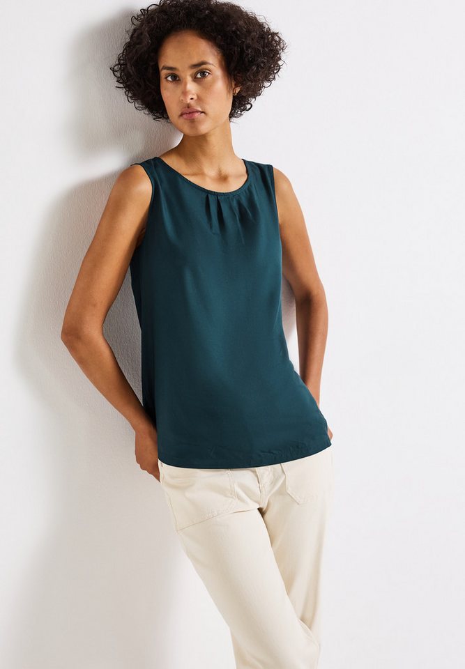 STREET ONE Blusentop mit Raffung von STREET ONE