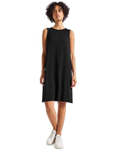 STREET ONE Damen 1408785 Ärmelloses Kleid, Black, 36 von STREET ONE