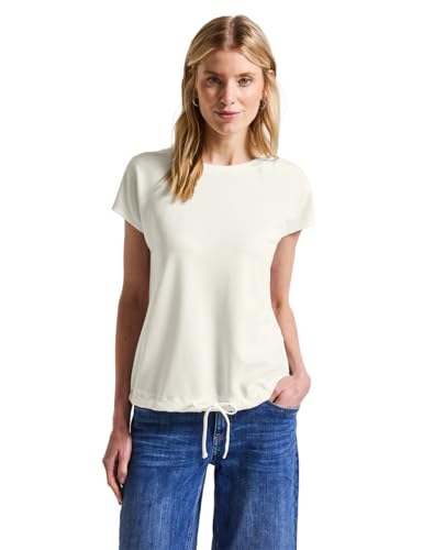 STREET ONE Damen 3226958 Shirt mit feiner Struktur, Off White, 44 von STREET ONE