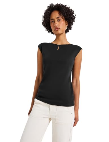 STREET ONE Damen 3227152 Shirt mit Cut-Out, Black, 34 von STREET ONE