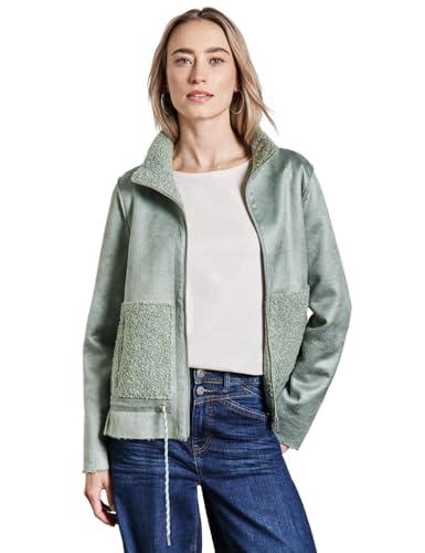 STREET ONE Damen A212360 Shearling-Jacke, Mint Green, 40 von STREET ONE