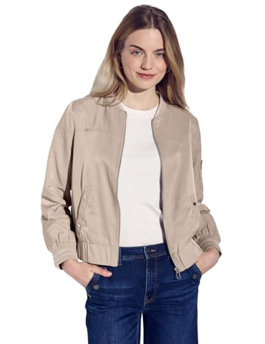 STREET ONE Damen A212605 Satin Blouson, Safari beige, 40 von STREET ONE