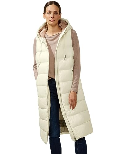 STREET ONE Damen A220197 Steppweste Extralong, Snow Cream, 40 von STREET ONE