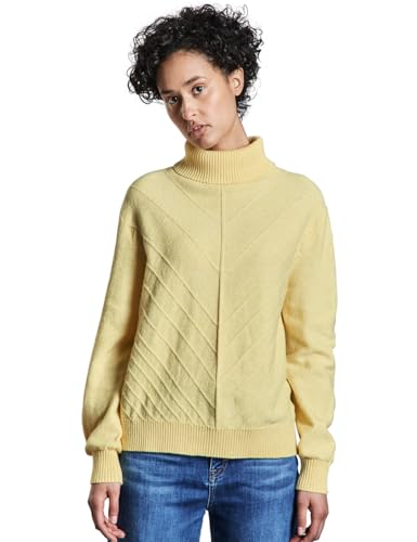 STREET ONE Damen A303086 Strukturpullover, Mellow Yellow Mel., 36 EU von STREET ONE