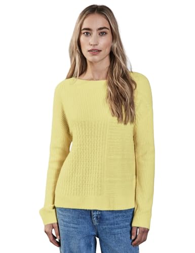 STREET ONE Damen A303101 Strukturmix-Pullover, Mellow Yellow Mel., 44 EU von STREET ONE