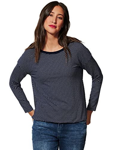 STREET ONE Damen A318989 Langarmshirt, deep Blue, 40 von STREET ONE