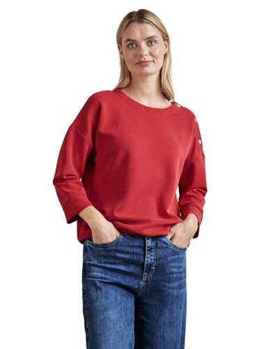 STREET ONE Damen A321943 Shirt Im Silk Look, Mandarin Red,40 von STREET ONE