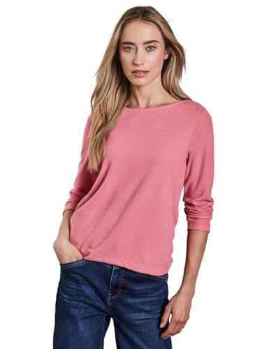 STREET ONE Damen A322783 Shirt Mit Raffungen, Sugar Coral Mel., 46 EU von STREET ONE