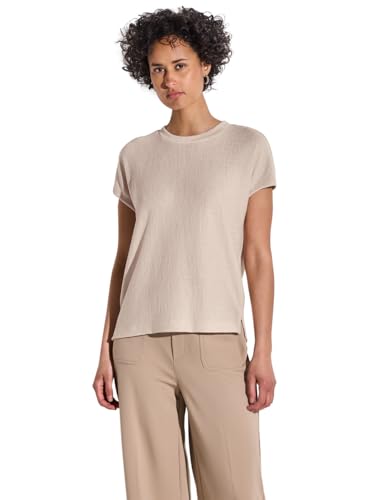 STREET ONE Damen A323151 Shirt mit Streifenstruktur, Moonstone Sand, 34 von STREET ONE