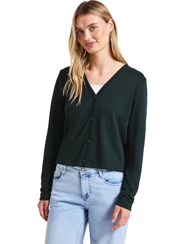 STREET ONE Damen A323536 Silk-Look Jacke, Pine Grove Green, 46 von STREET ONE