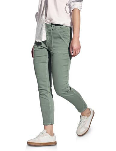 STREET ONE Damen A378539 Jeans im Cargo-Look, Olive Washed, 34W x 28L von STREET ONE