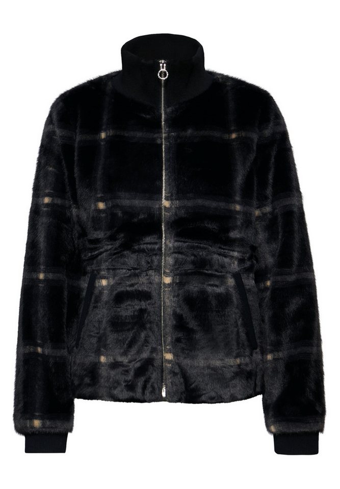 STREET ONE Fellimitatjacke Check Fake Fur Jkt von STREET ONE