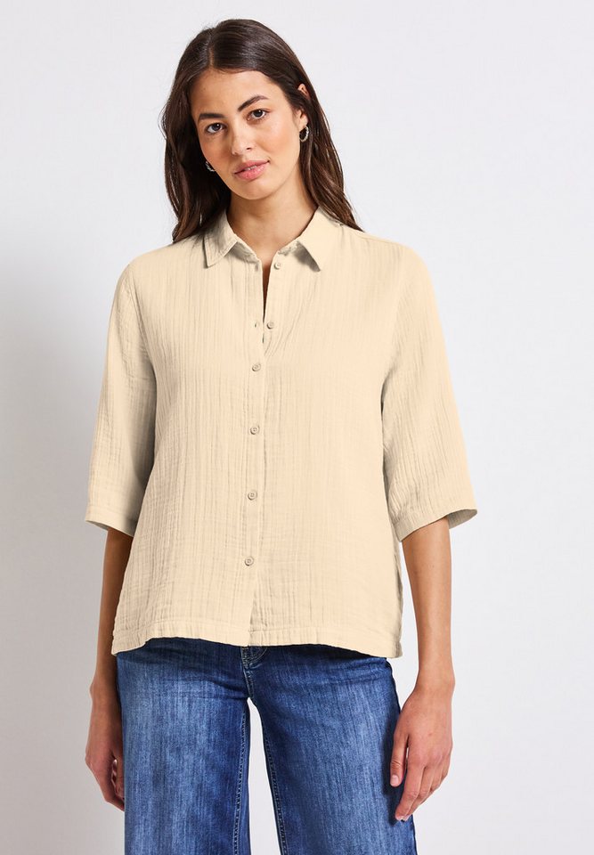 STREET ONE Hemdbluse im Musselin-Look von STREET ONE