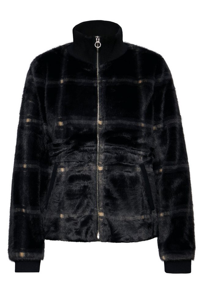 STREET ONE Jackenblazer Karierte Fake Fur Jacke von STREET ONE
