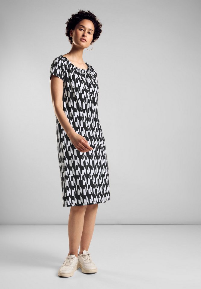 STREET ONE Jerseykleid mit dynamischem Grafik-Print von STREET ONE