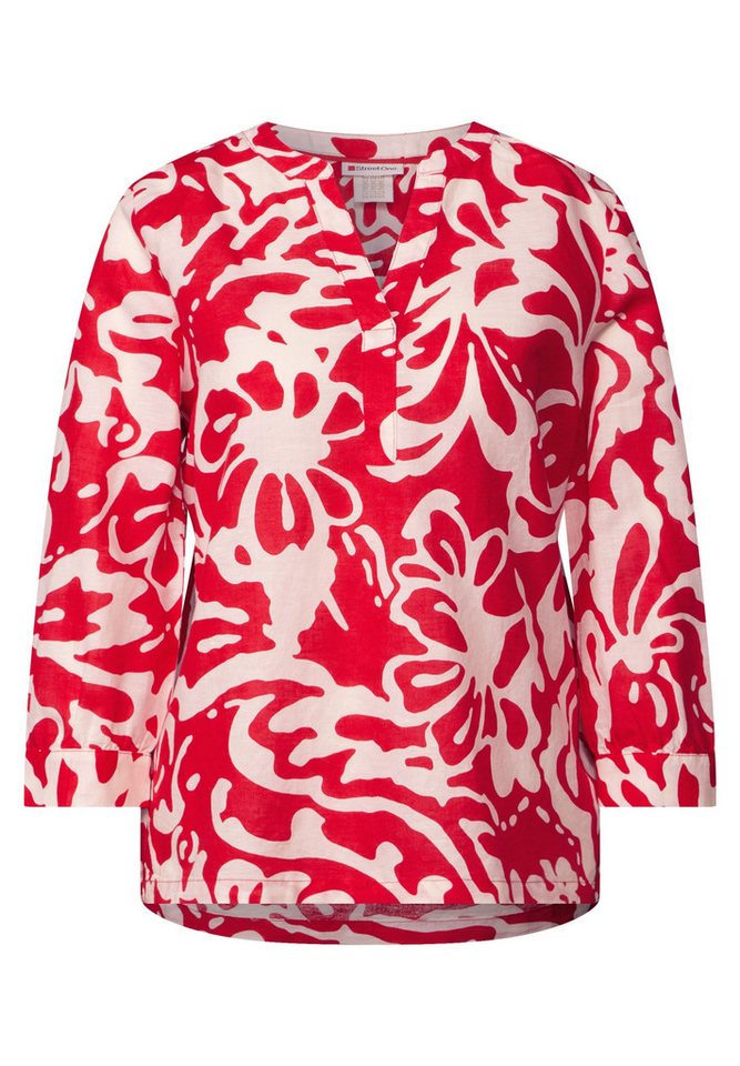 STREET ONE Langarmbluse SOL_Splitneck blouse AOP von STREET ONE