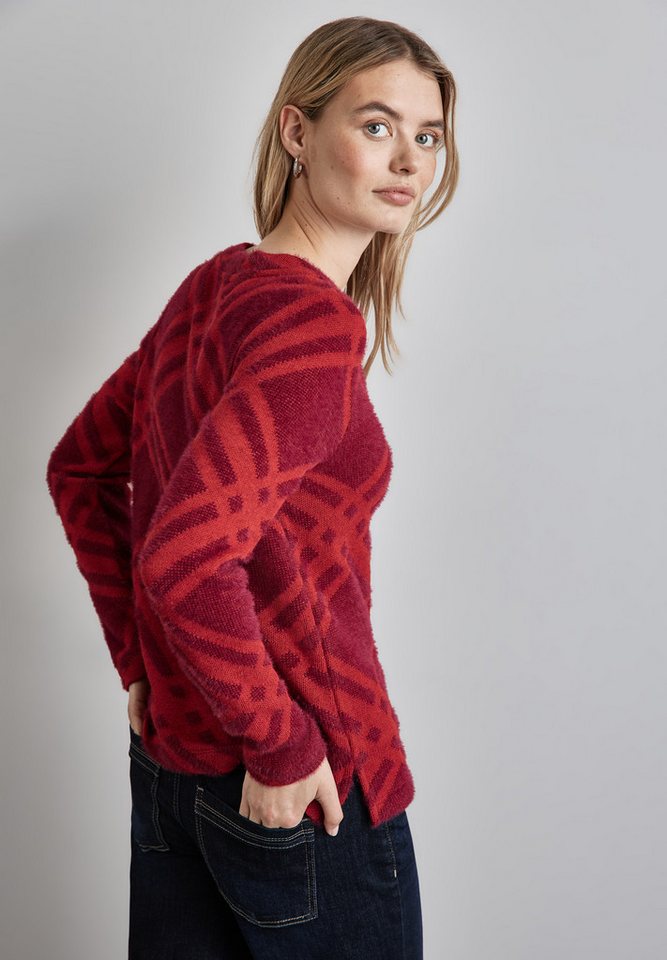 STREET ONE Strickpullover mit Karomuster mit Karomuster von STREET ONE