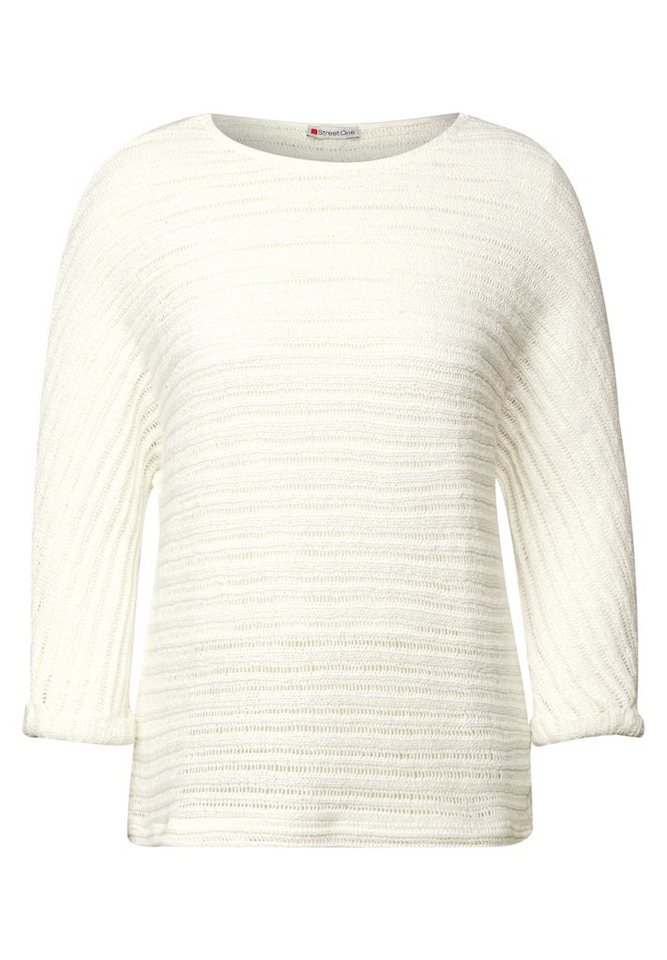 STREET ONE Langarmshirt summer knit look structure shi von STREET ONE