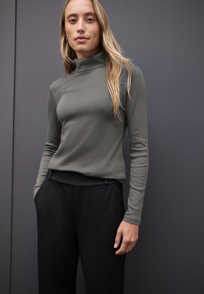 STREET ONE Langarmshirt mit Rippstruktur von STREET ONE