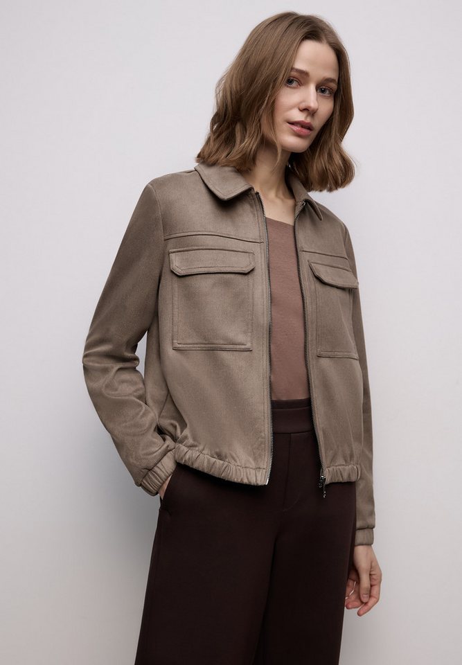 STREET ONE Lederimitatjacke in Velours-Optik von STREET ONE