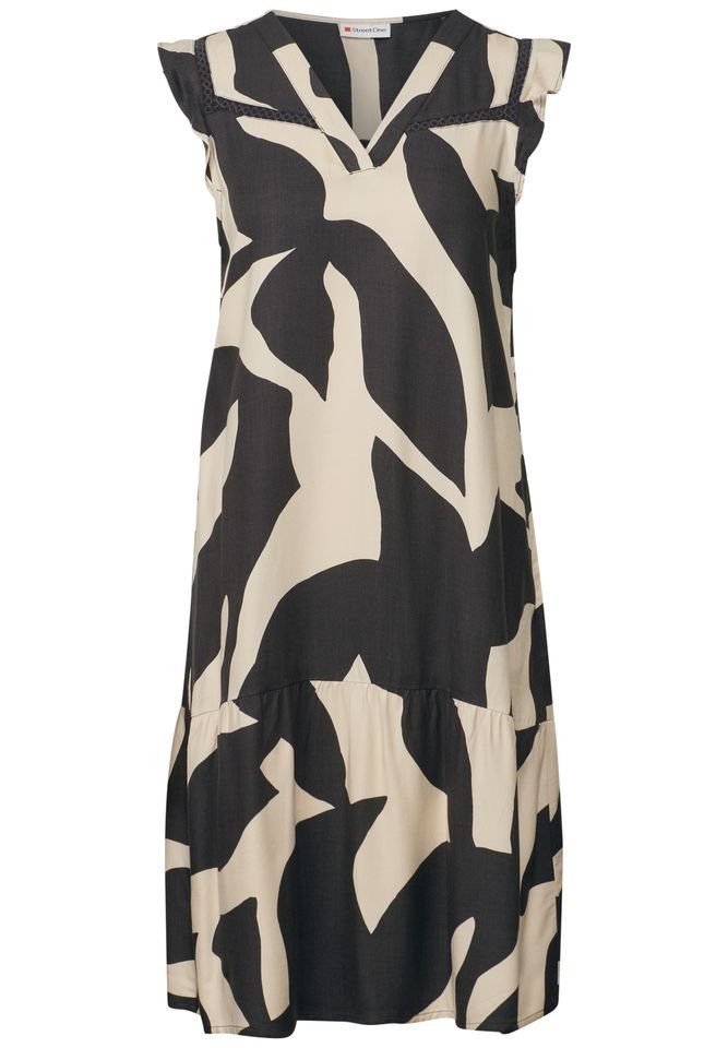 STREET ONE Midikleid – Ärmelloses Sommerkleid mit All-Over-Print von STREET ONE