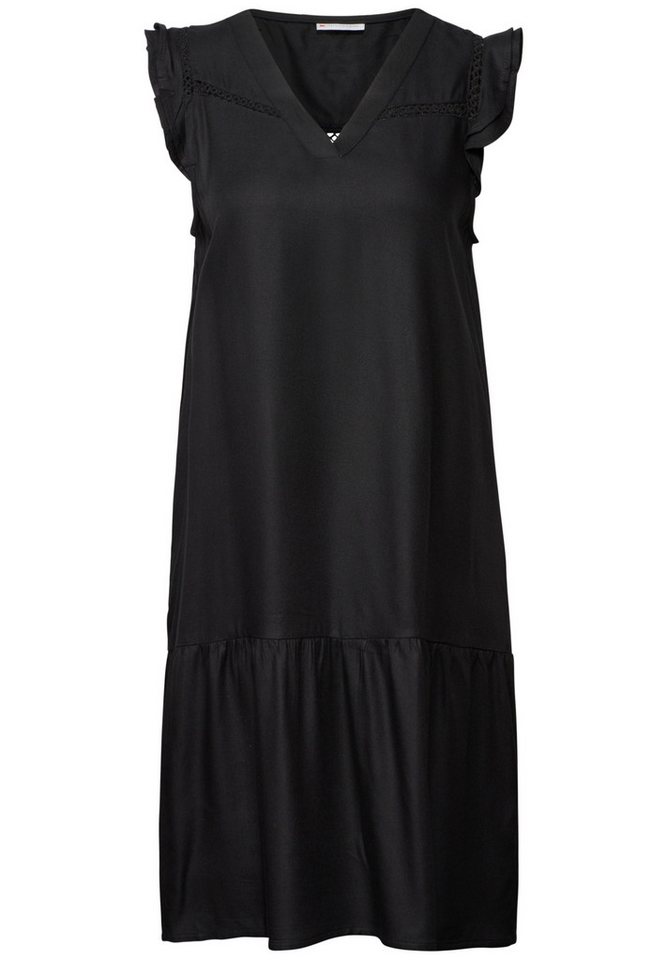 STREET ONE Midikleid – Ärmelloses Sommerkleid mit Rüschen von STREET ONE