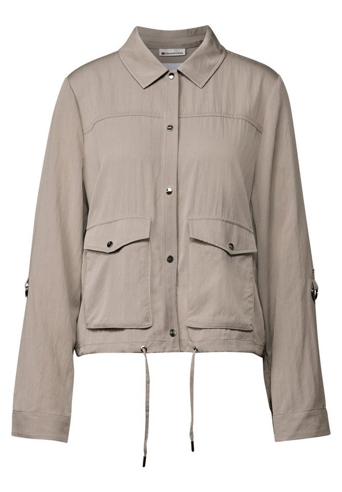 STREET ONE Outdoorjacke - Strukturjacke Damen – Overshirt mit Tunnelzug von STREET ONE