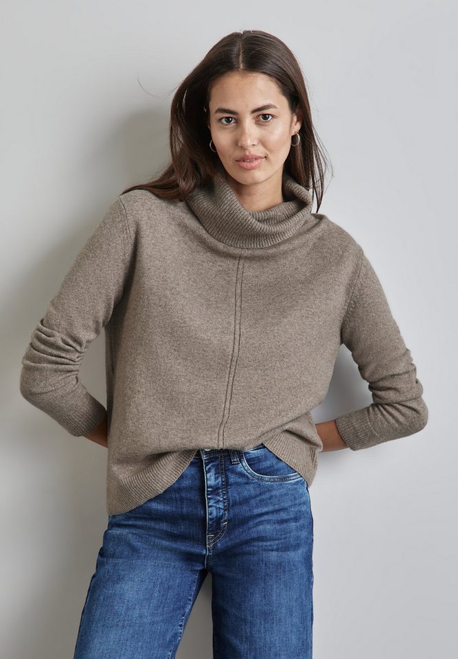 STREET ONE Rollkragenpullover in melierter Optik von STREET ONE