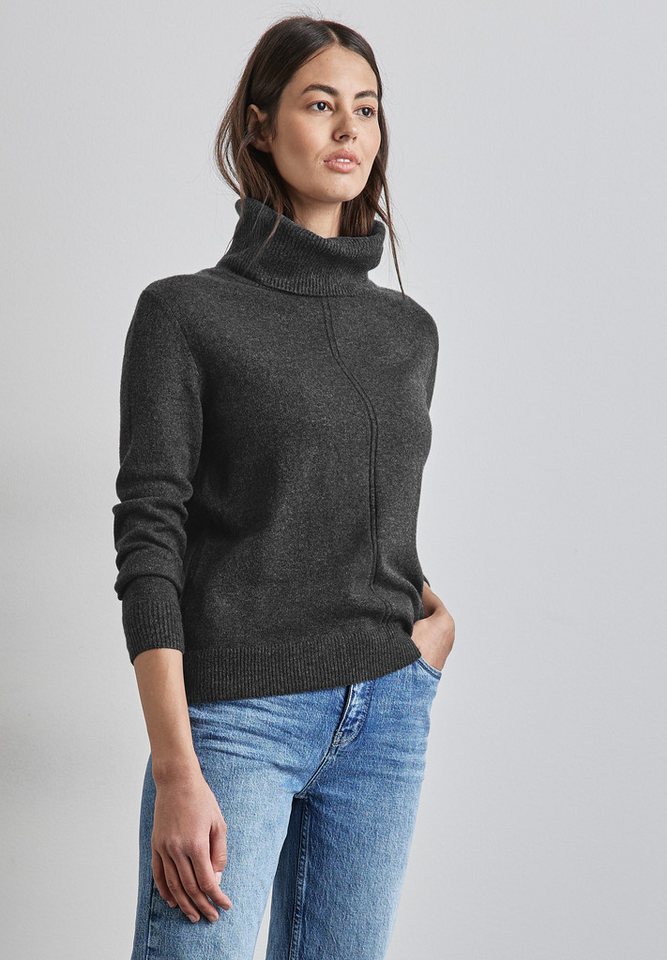 STREET ONE Rollkragenpullover in melierter Optik von STREET ONE