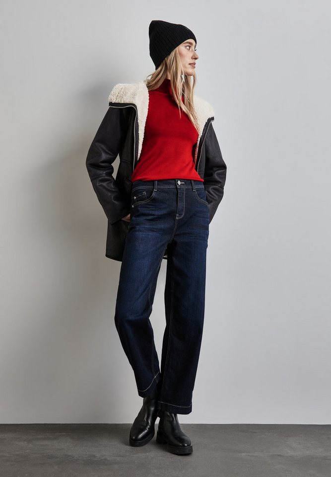 STREET ONE Rundhalspullover Basic Rollkragen-Pullover von STREET ONE