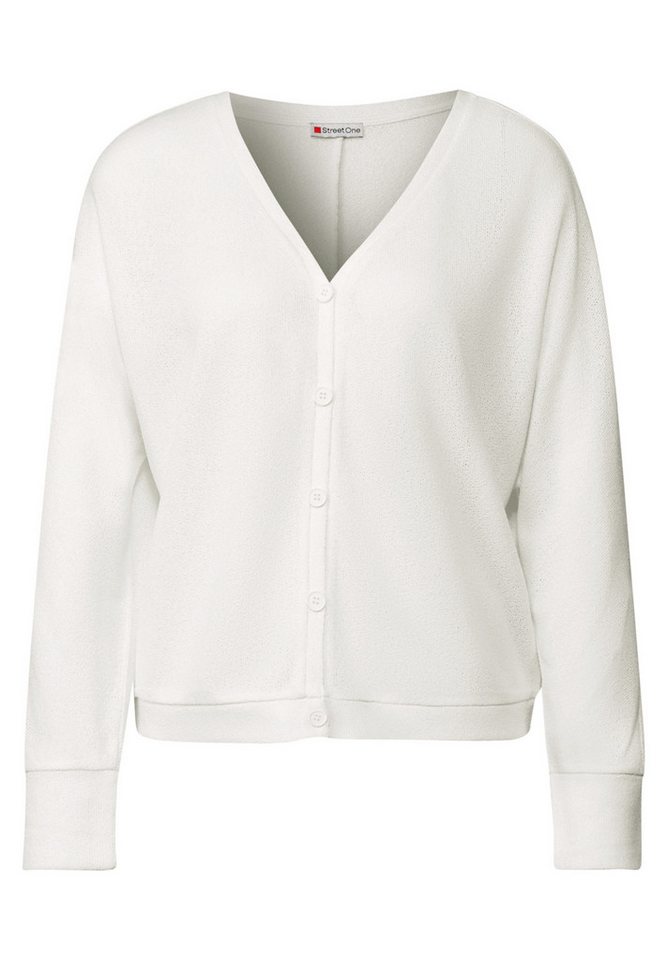 STREET ONE Shirtjacke - Strick?Look Jacke Damen – leichte V?Ausschnitt Jacke von STREET ONE