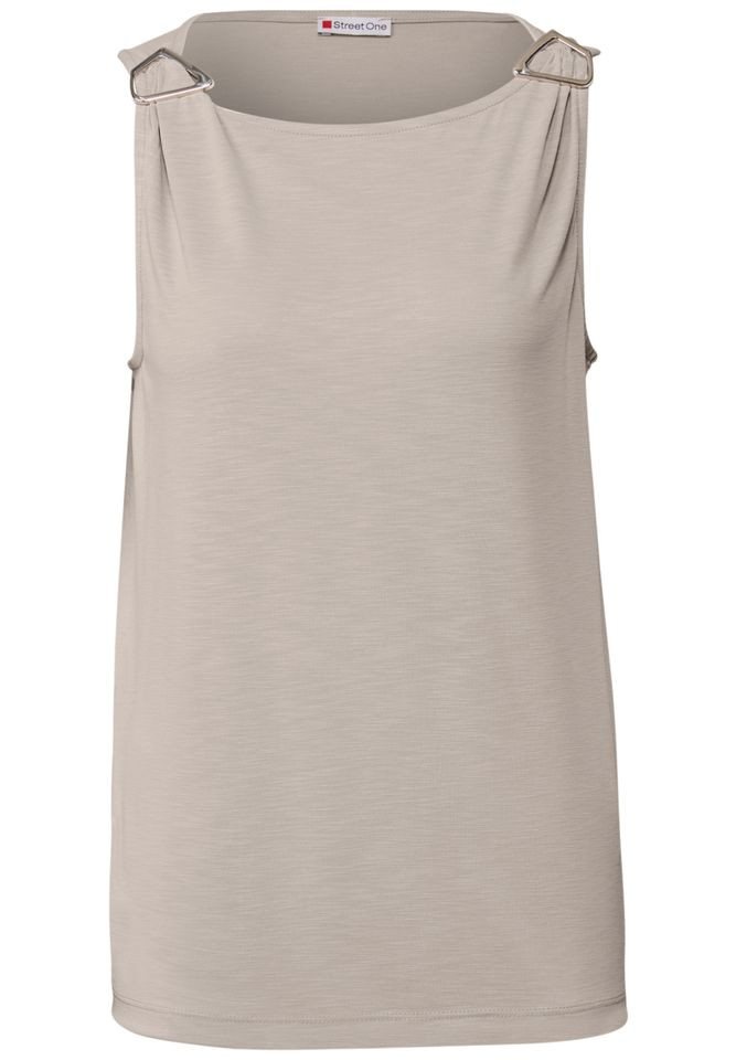 STREET ONE Shirttop - Silk-Look Top Damen – ärmelloses Trägertop – U-Boot-Ausschnitt von STREET ONE