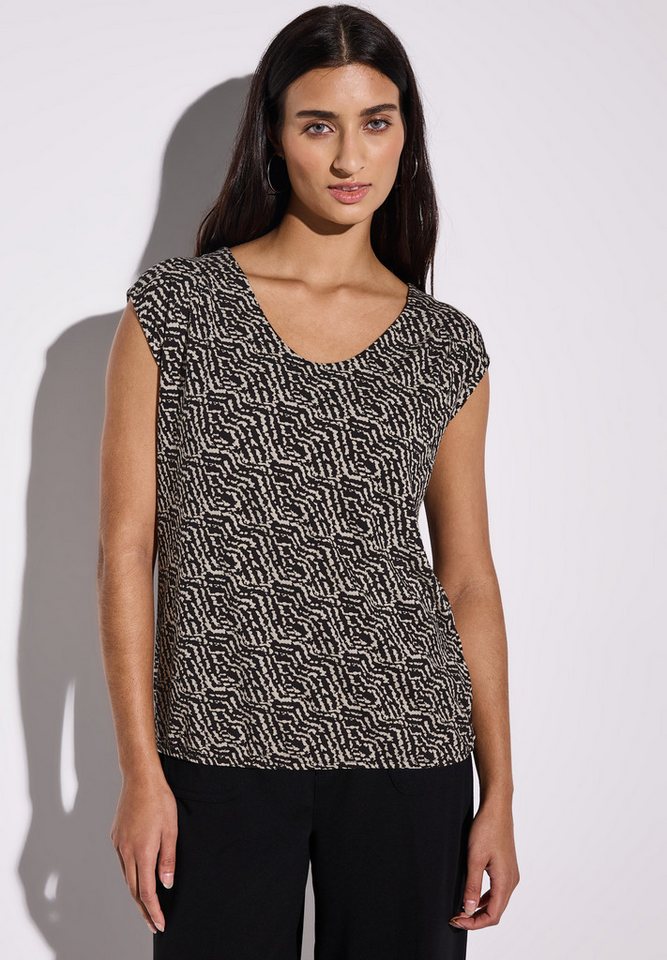 STREET ONE Shirttop mit grafischem Muster und V-Ausschnitt von STREET ONE